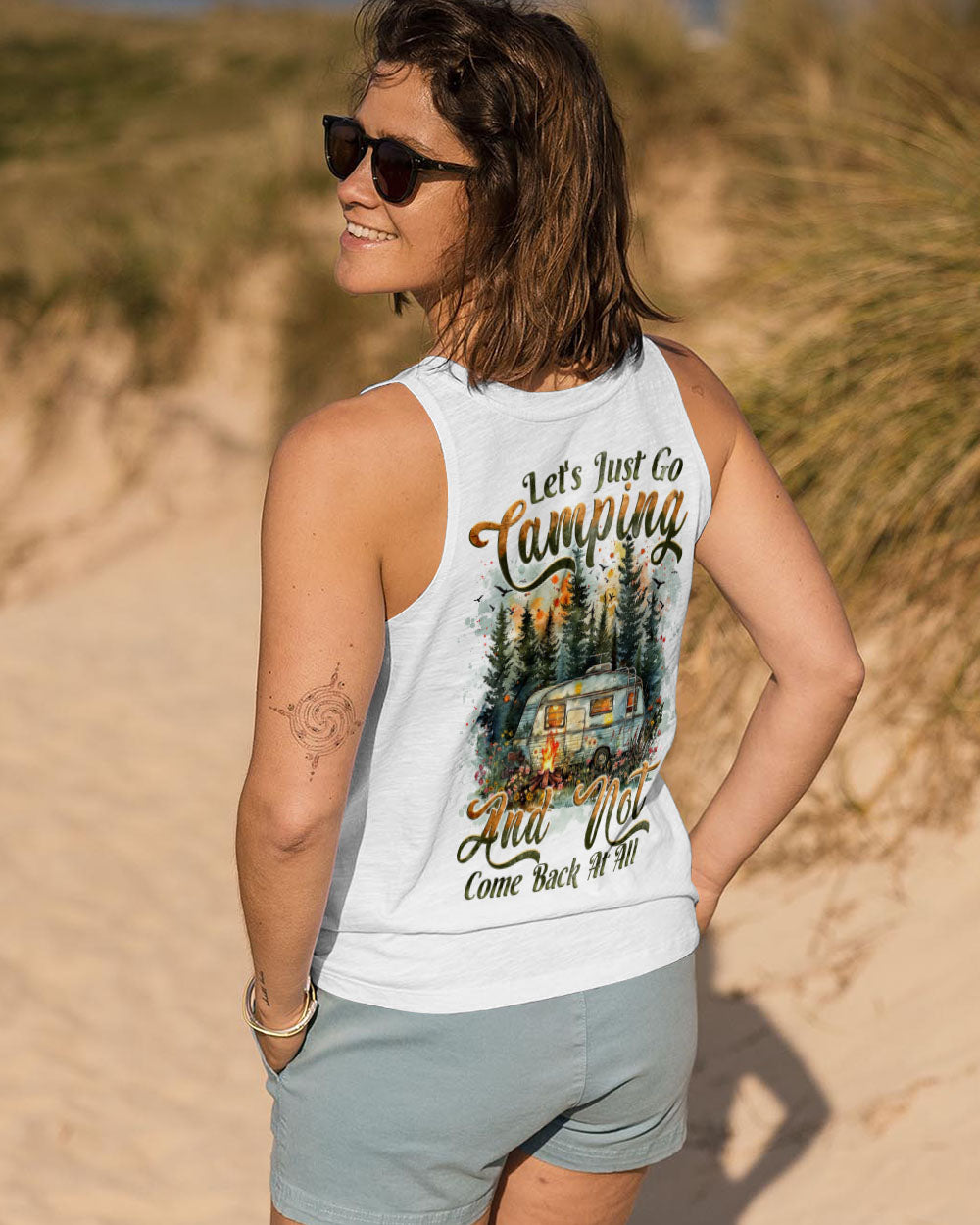 BLISSCORNERS LET'S JUST GO CAMPING ALL OVER PRINT
