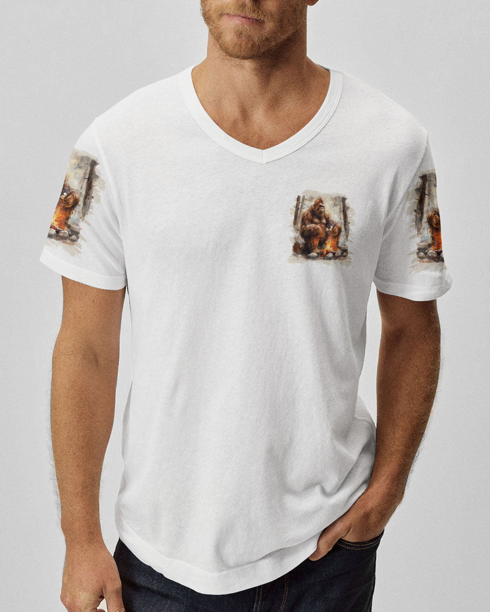 BLISSCORNERS JUST CAMPFIRE NIGHTS BIGFOOT ALL OVER PRINT