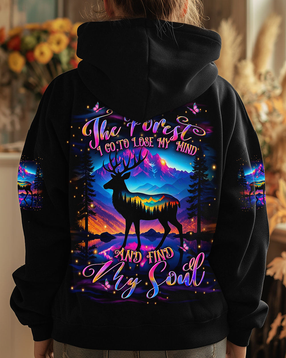 BLISSCORNERS AND INTO THE FOREST I GO DEER ALL OVER PRINT