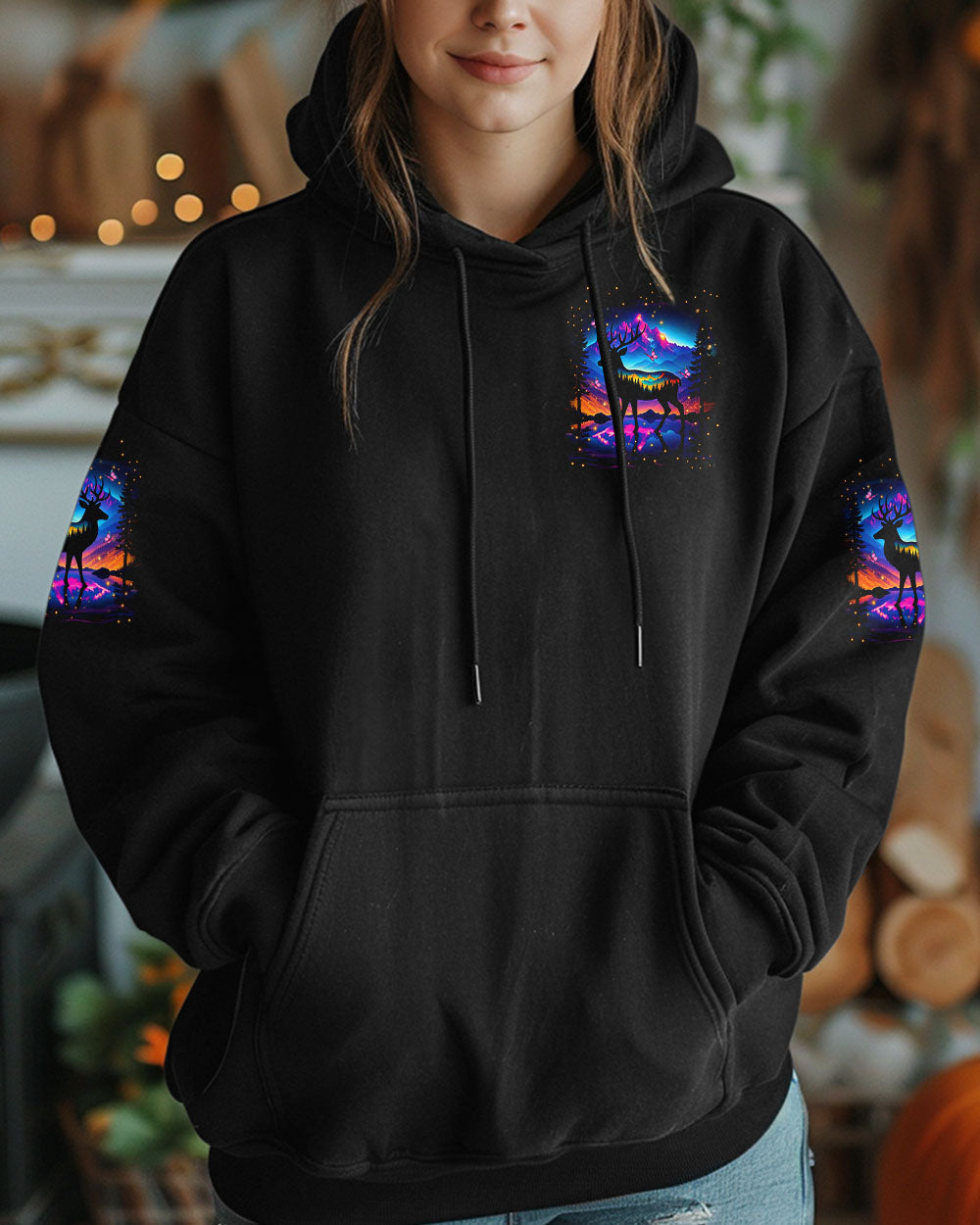 BLISSCORNERS AND INTO THE FOREST I GO DEER ALL OVER PRINT