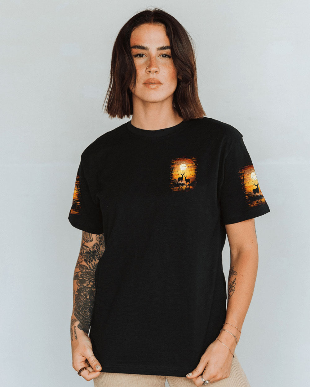 BLISSCORNERS THE CLOSER I GET TO NATURE DEER ALL OVER PRINT