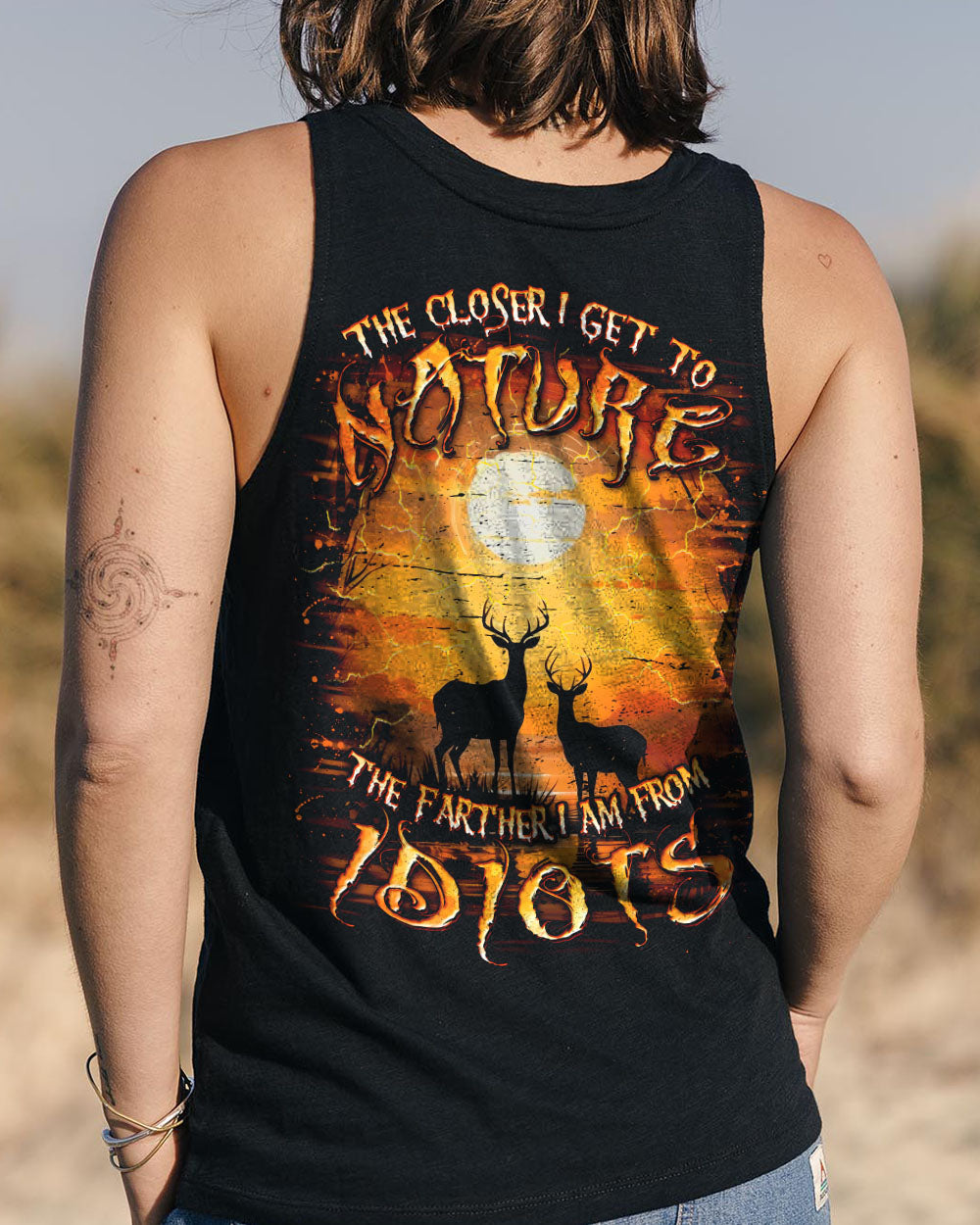 BLISSCORNERS THE CLOSER I GET TO NATURE DEER ALL OVER PRINT