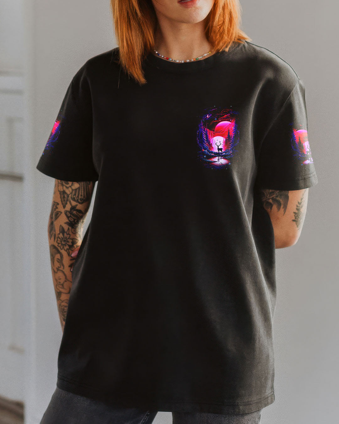 BLISSCORNERS AND INTO THE FOREST I GO DEER ALL OVER PRINT