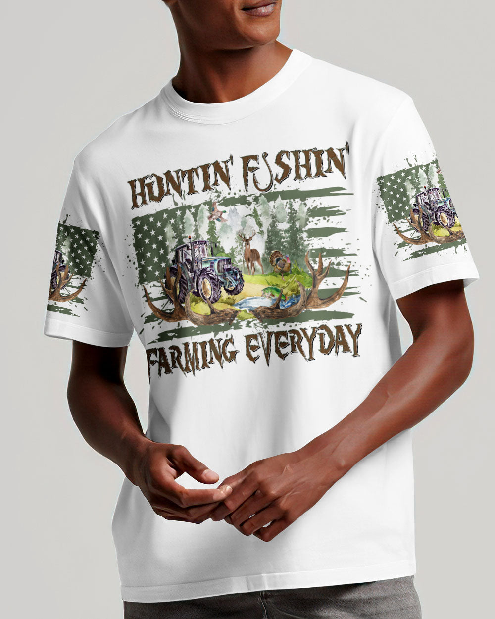 BLISSCORNERS HUNTING FISHING FARMING EVERYDAY ALL OVER PRINT