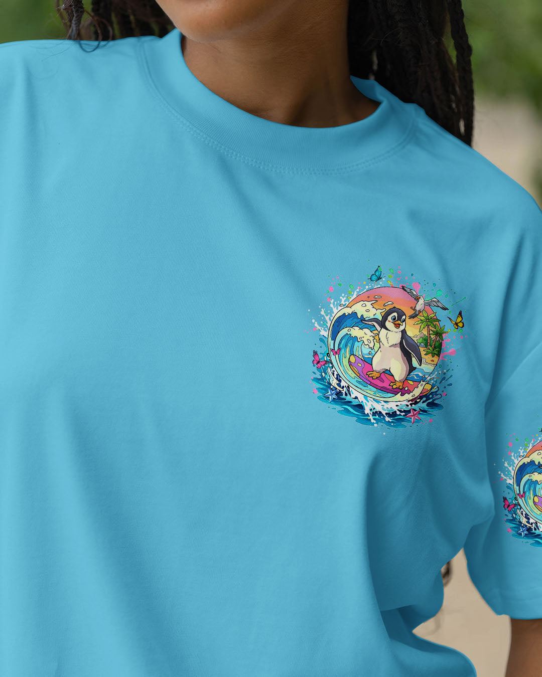 BLISSCORNERS DON'T WORRY BEACH HAPPY ALL OVER PRINT