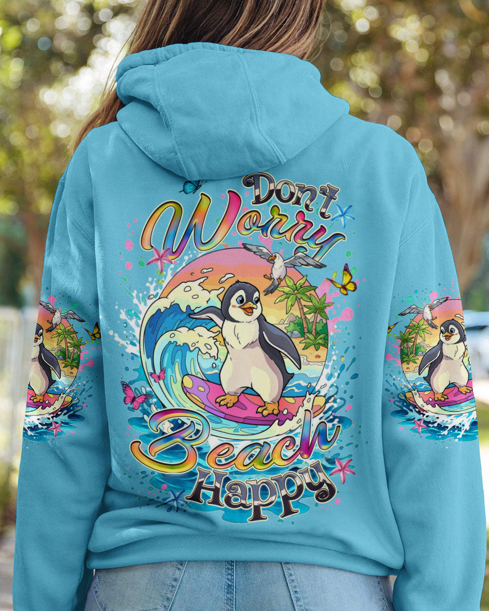 BLISSCORNERS DON'T WORRY BEACH HAPPY ALL OVER PRINT