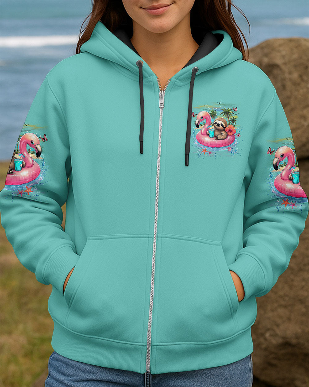 BLISSCORNERS LIVING ON ISLAND TIME SLOTH ALL OVER PRINT