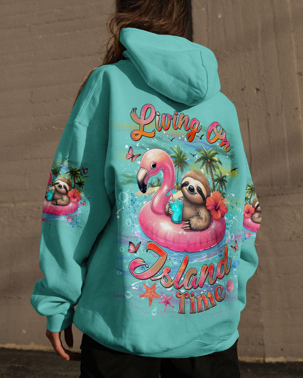 BLISSCORNERS LIVING ON ISLAND TIME SLOTH ALL OVER PRINT