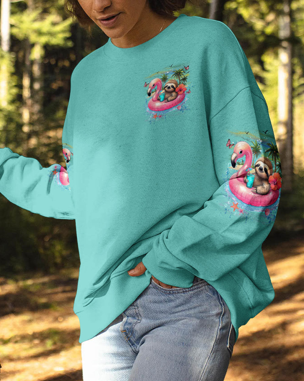 BLISSCORNERS LIVING ON ISLAND TIME SLOTH ALL OVER PRINT