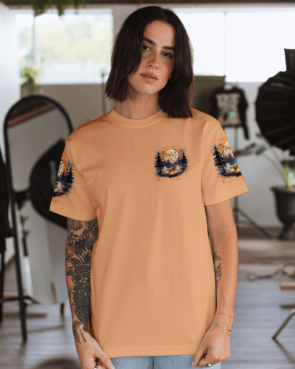 BLISSCORNERS MAKING MEMORIES ONE CAMPFIRE AT A TIME HALLOWEEN ALL OVER PRINT