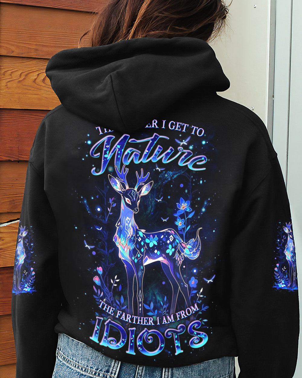 BLISSCORNERS THE CLOSER I GET TO NATURE DEER ALL OVER PRINT