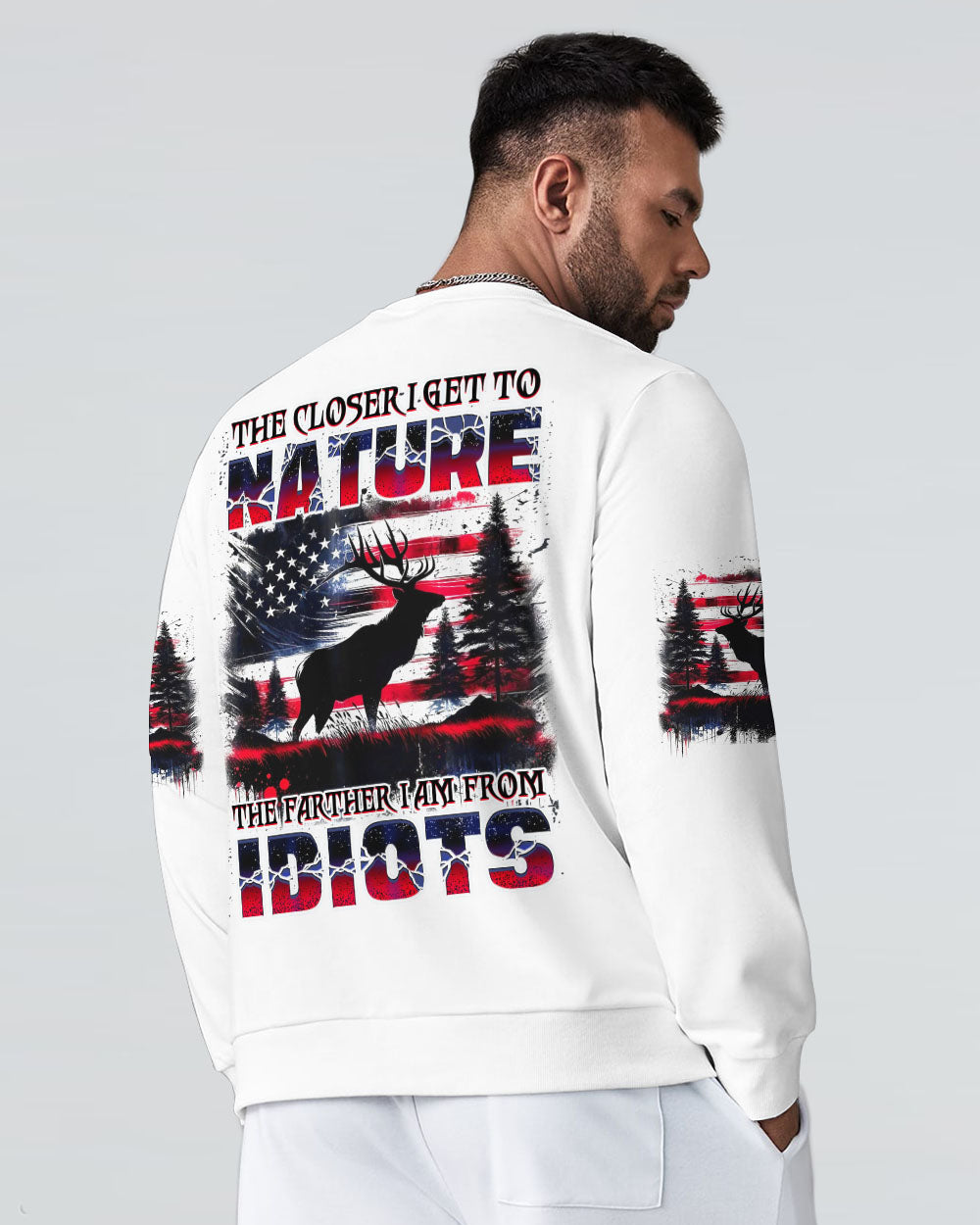 BLISSCORNERS THE CLOSER I GET TO NATURE DEER ALL OVER PRINT