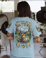 BLISSCORNERS THE CLOSER I GET TO NATURE DEER HUNTING ALL OVER PRINT