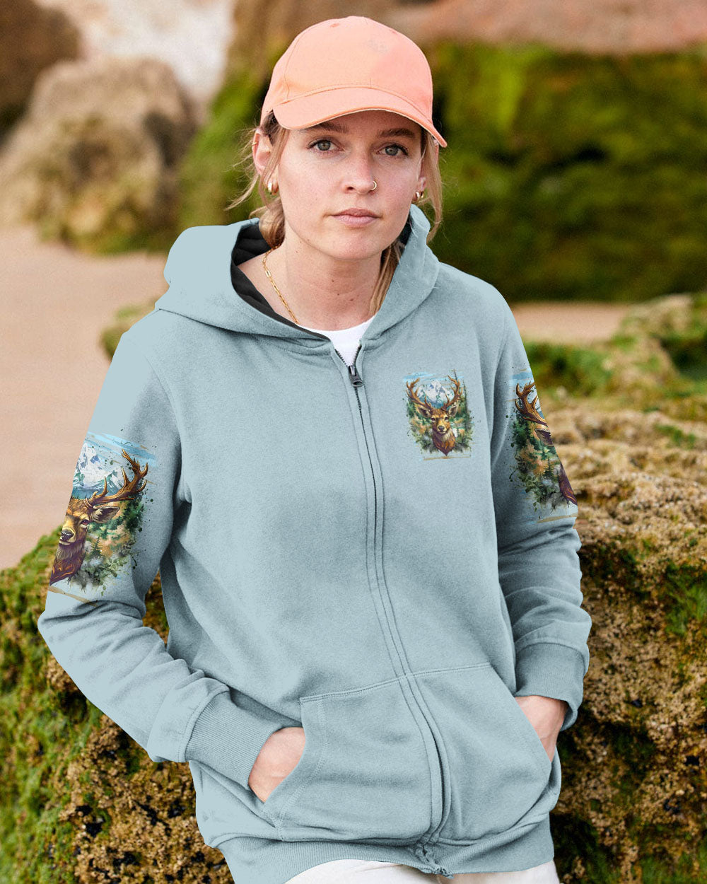 BLISSCORNERS THE CLOSER I GET TO NATURE DEER HUNTING ALL OVER PRINT