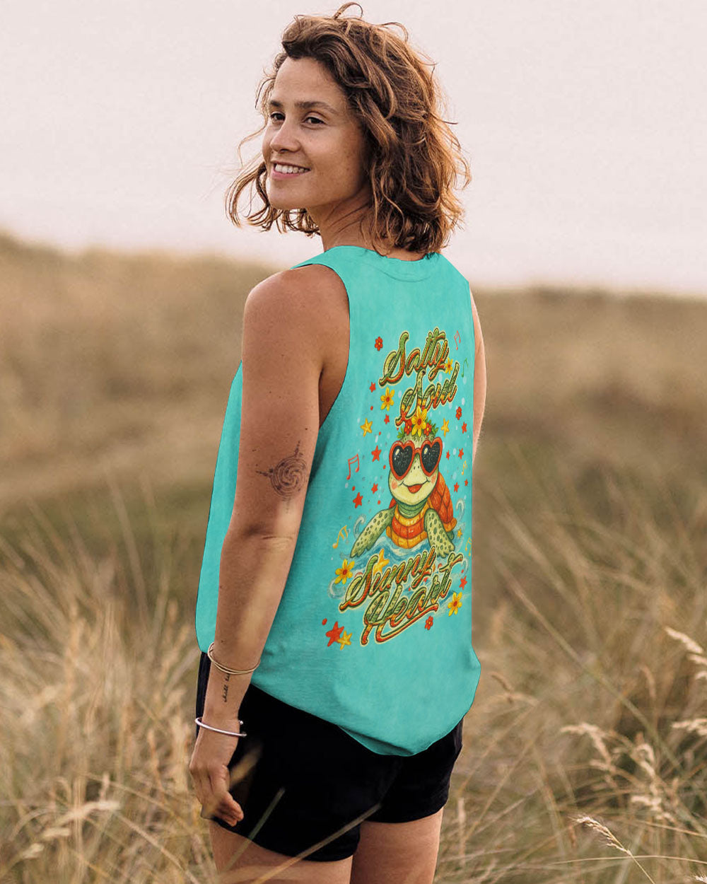 BLISSCORNERS SALTY SOUL SUNNY HEART TURTLE ALL OVER PRINT