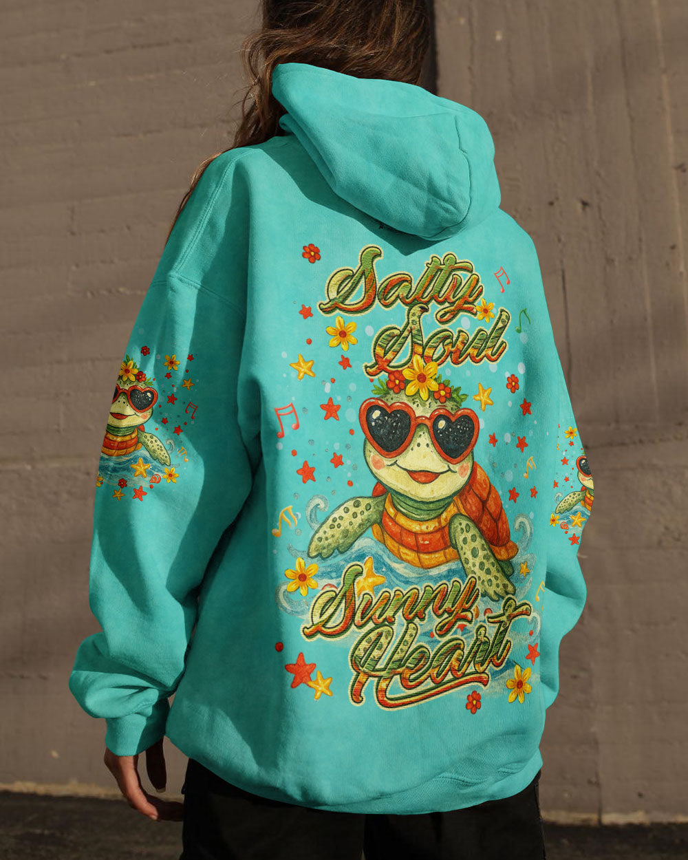 BLISSCORNERS SALTY SOUL SUNNY HEART TURTLE ALL OVER PRINT