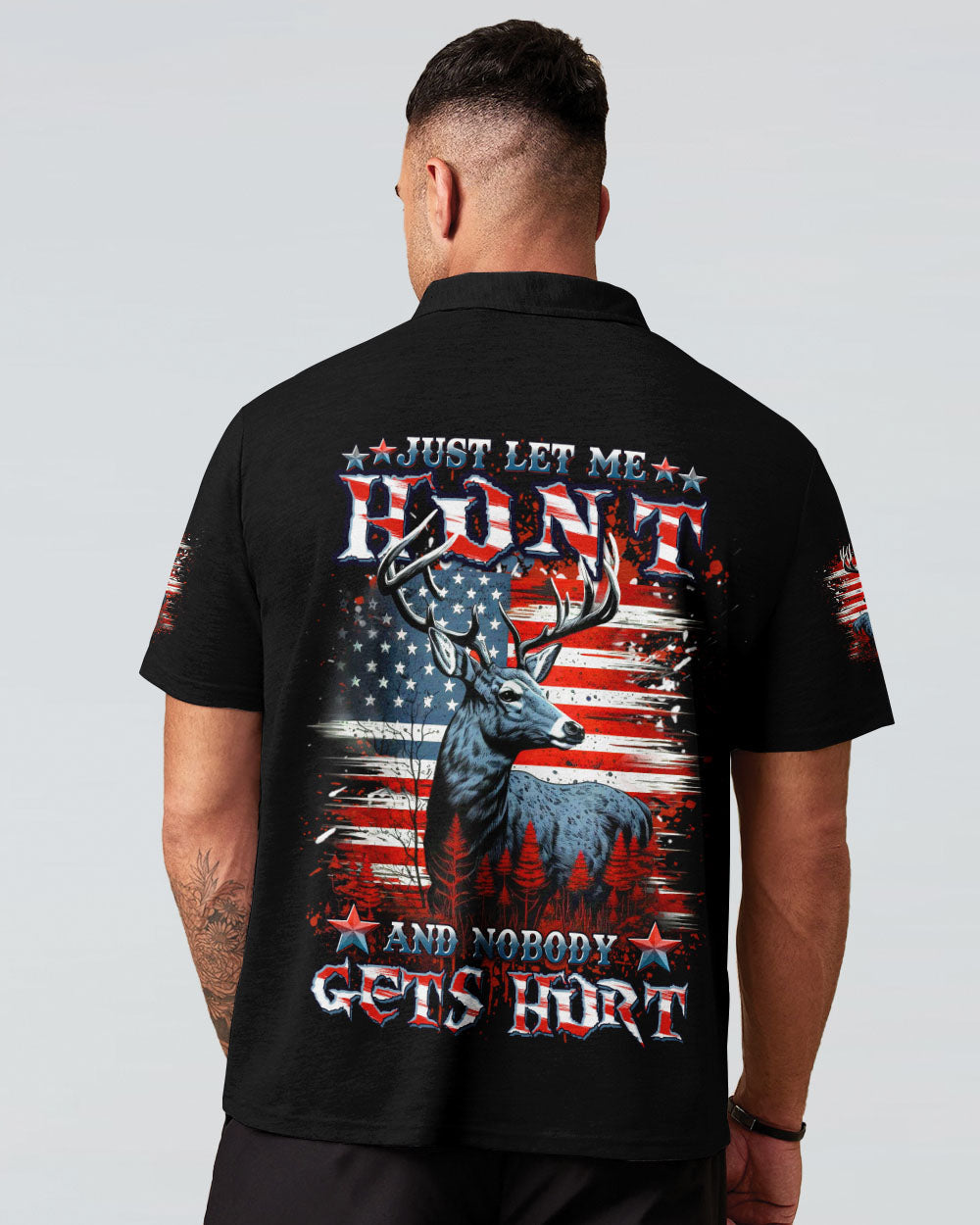 BLISSCORNERS JUST LET ME HUNT AND NOBODY GETS HURT HUNTING ALL OVER PRINT