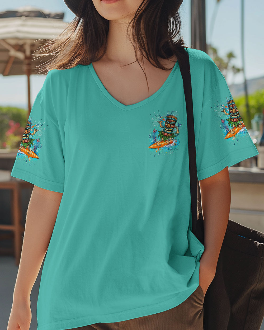 BLISSCORNERS SEAS THE DAY AND RIDE THE WAVES TIKI ALL OVER PRINT