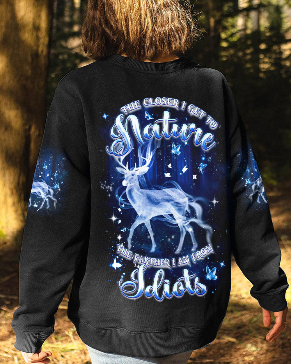 BLISSCORNERS THE CLOSER I GET TO NATURE DEER ALL OVER PRINT