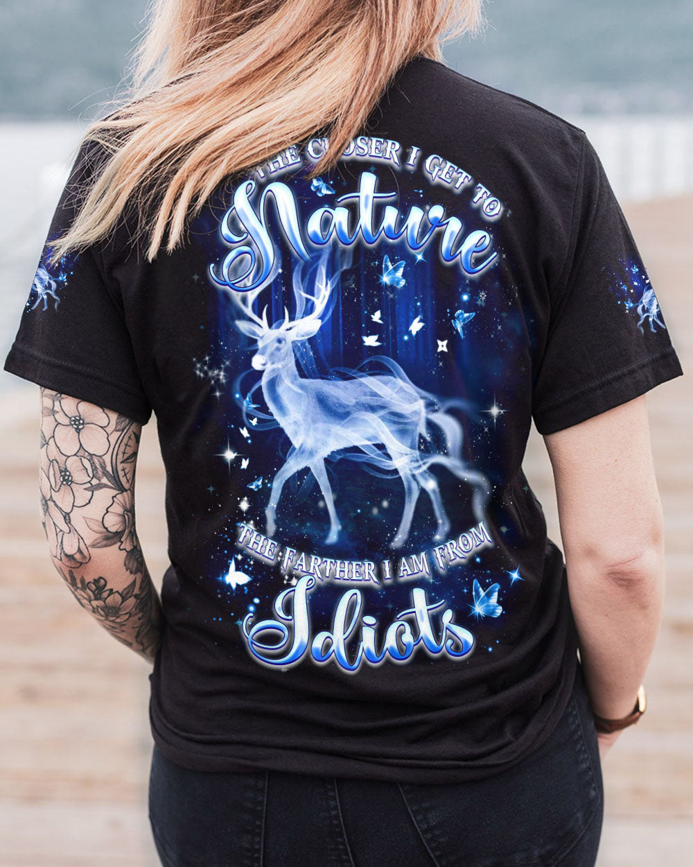 BLISSCORNERS THE CLOSER I GET TO NATURE DEER ALL OVER PRINT