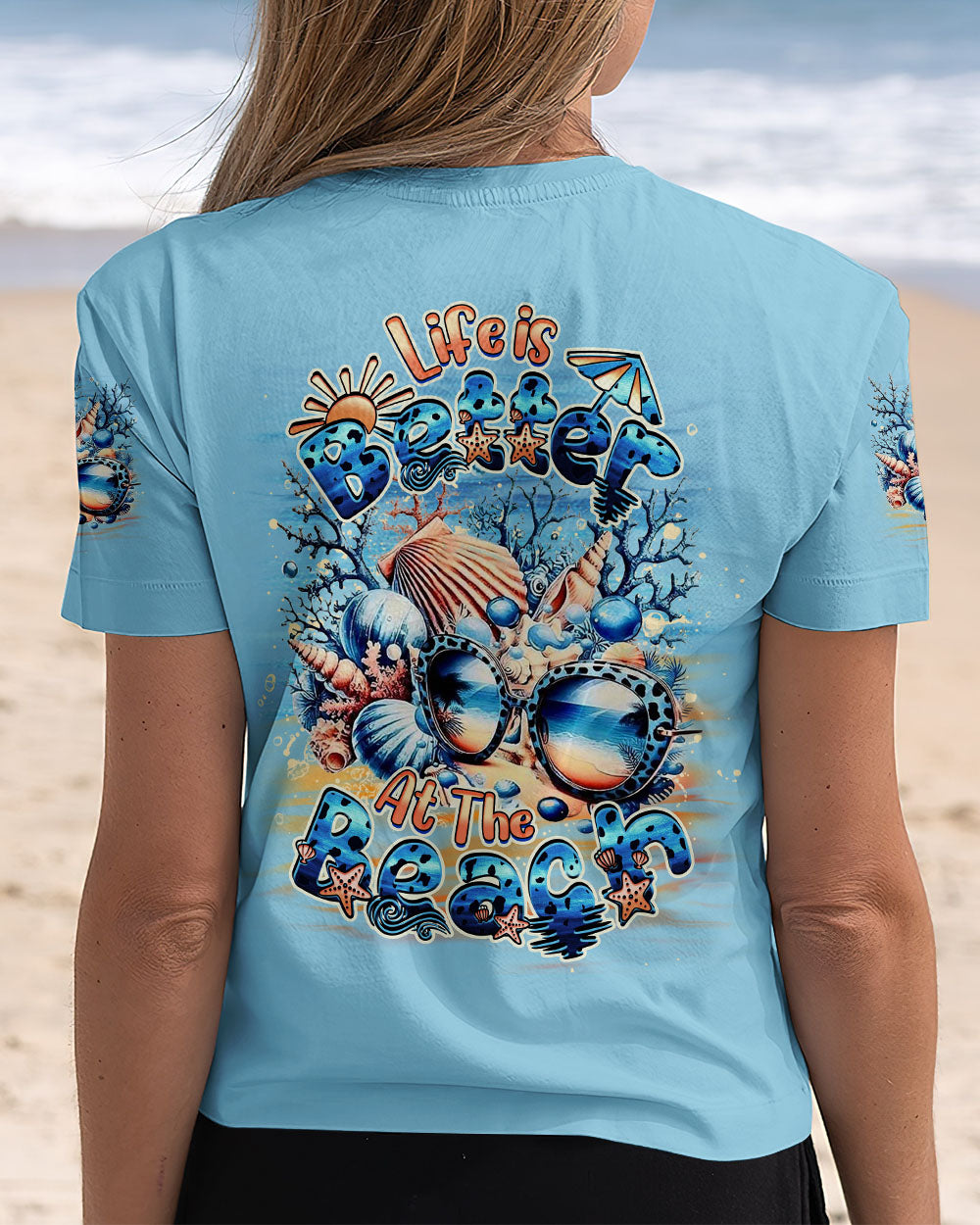 BLISSCORNERS LIFE IS BETTER AT THE BEACH ALL OVER PRINT