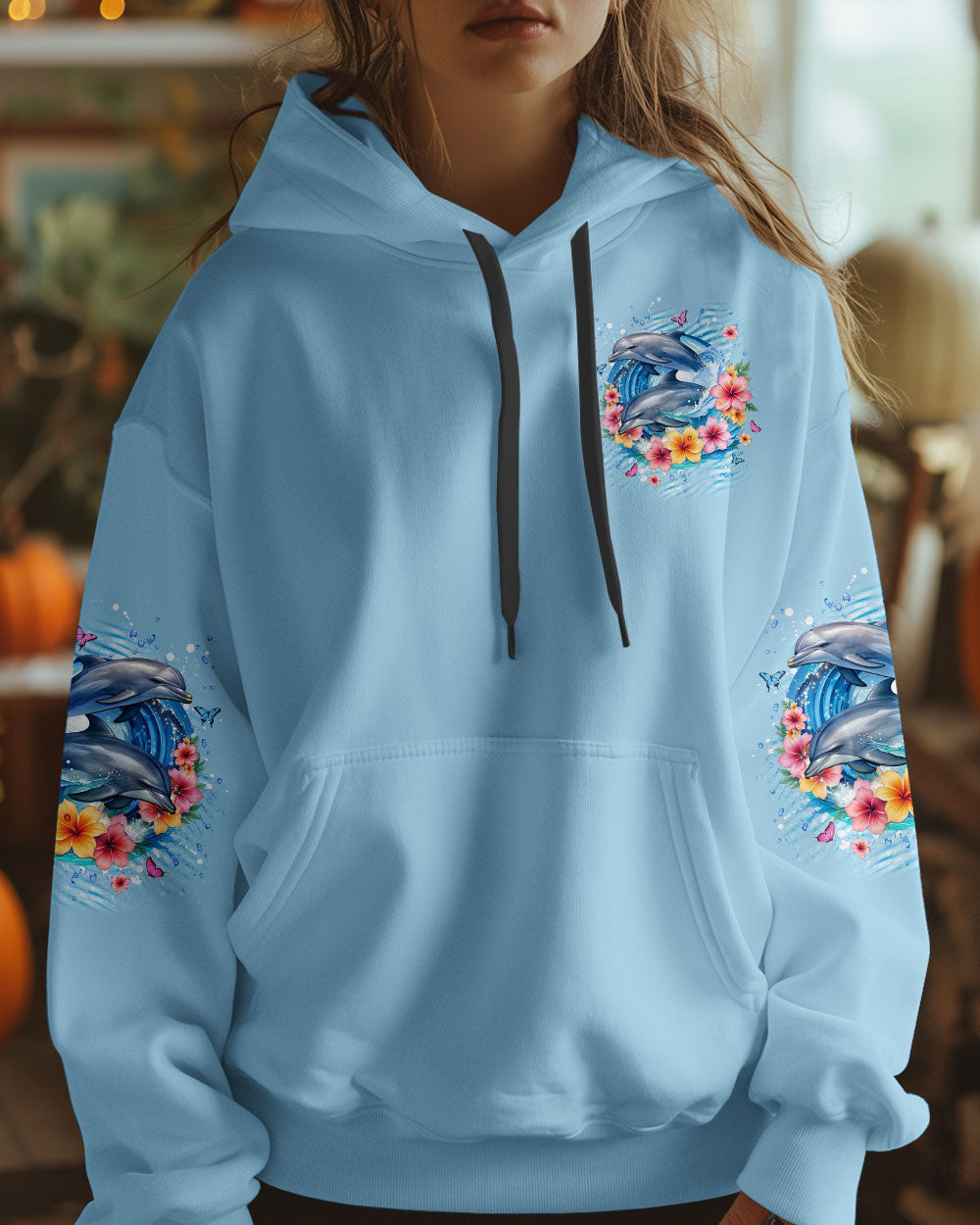 BLISSCORNERS SMELL THE SEA FEEL THE BREEZE DOLPHIN ALL OVER PRINT