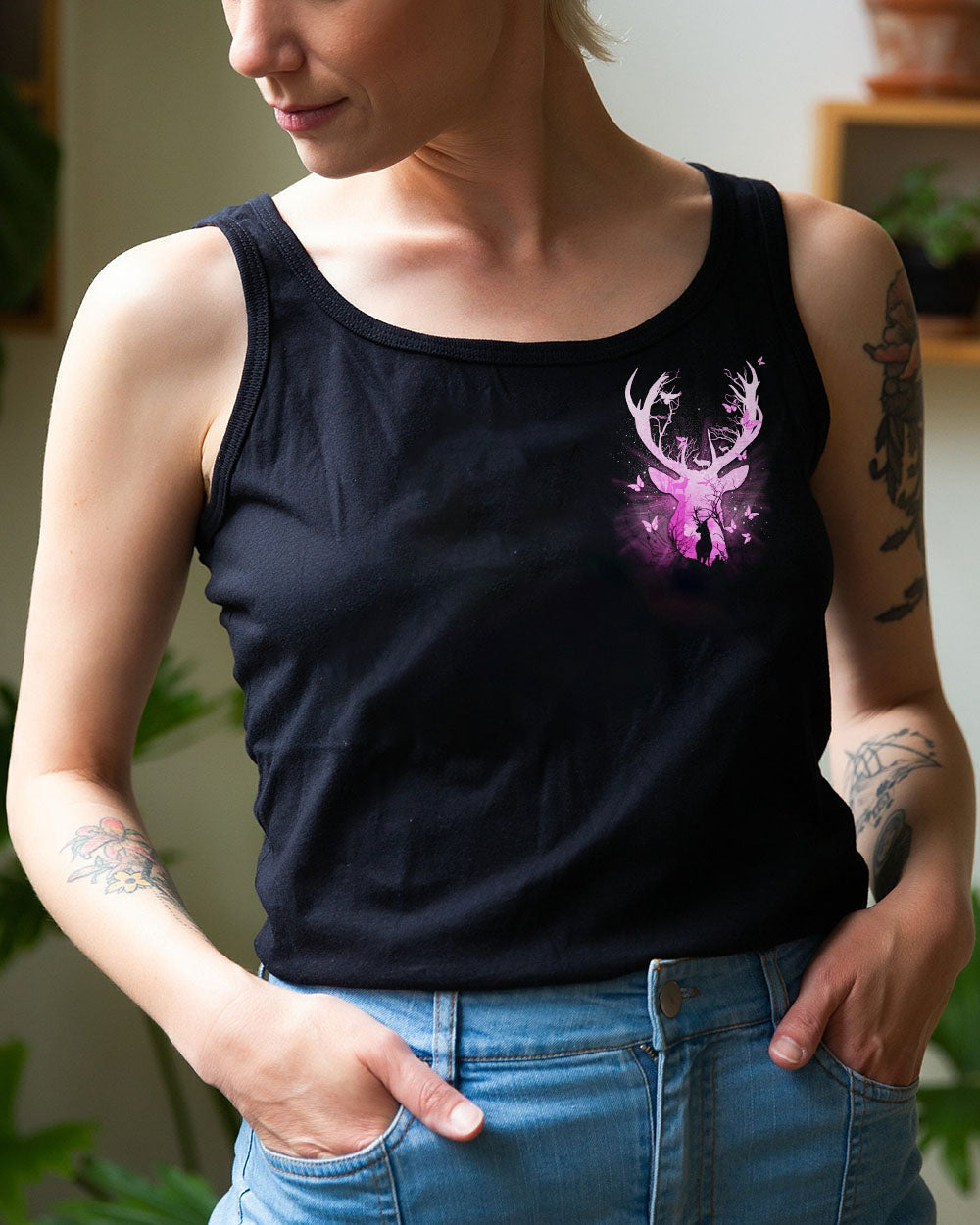 BLISSCORNERS THE CLOSER I GET TO NATURE DEER HUNTING ALL OVER PRINT