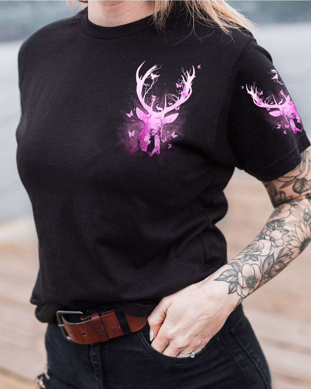 BLISSCORNERS THE CLOSER I GET TO NATURE DEER HUNTING ALL OVER PRINT