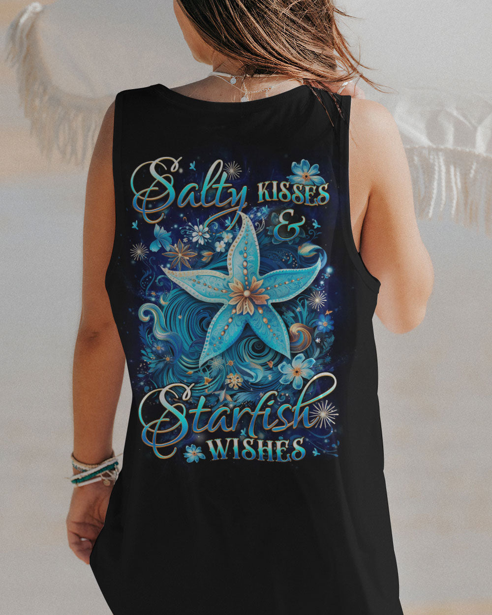 BLISSCORNERS SALTY KISSES AND STARFISH WISHES ALL OVER PRINT