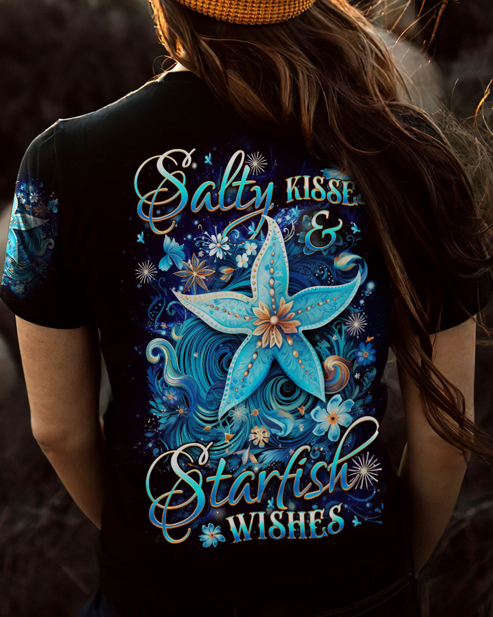 BLISSCORNERS SALTY KISSES AND STARFISH WISHES ALL OVER PRINT