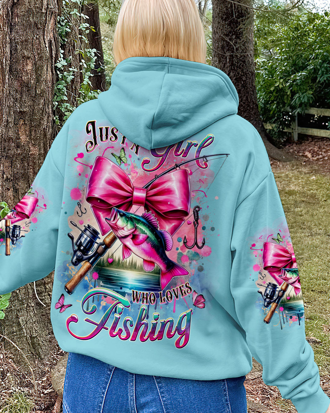 BLISSCORNERS JUST A GIRL WHO LOVE FISHING ALL OVER PRINT