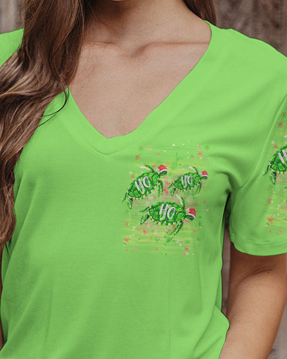 BLISSCORNERS SMELL THE SEA FEEL THE BREEZE CHRISTMAS TURTLE ALL OVER PRINT