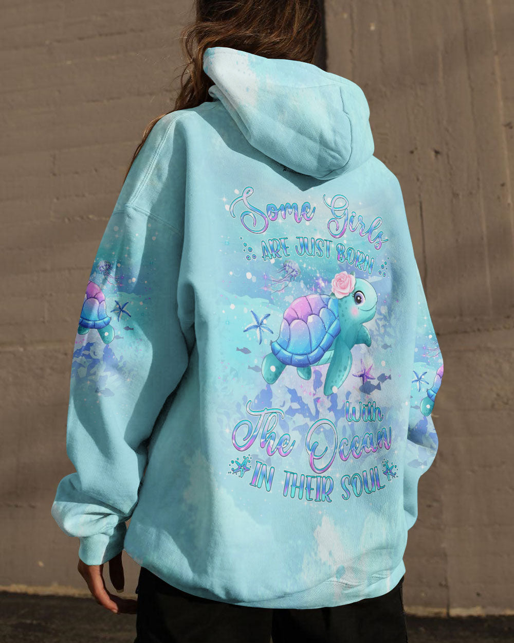 BLISSCORNERS SOME GIRLS ARE JUST BORN TURTLE ALL OVER PRINT