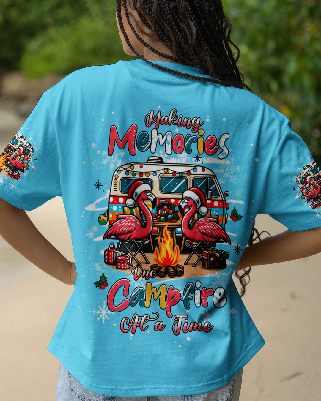 BLISSCORNERS MAKING MEMORIES ONE CAMPFIRE AT A TIME CHRISTMAS ALL OVER PRINT