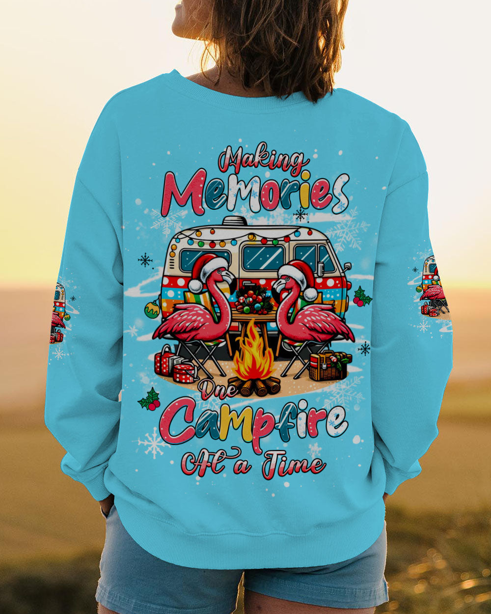 BLISSCORNERS MAKING MEMORIES ONE CAMPFIRE AT A TIME CHRISTMAS ALL OVER PRINT