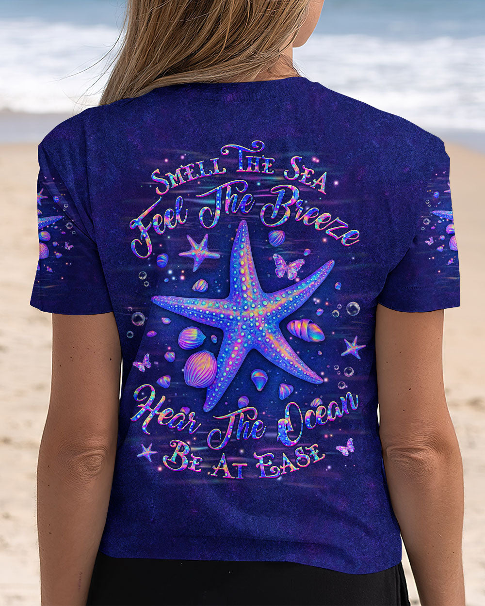 BLISSCORNERS SMELL THE SEA FEEL THE BREEZE STARFISH ALL OVER PRINT