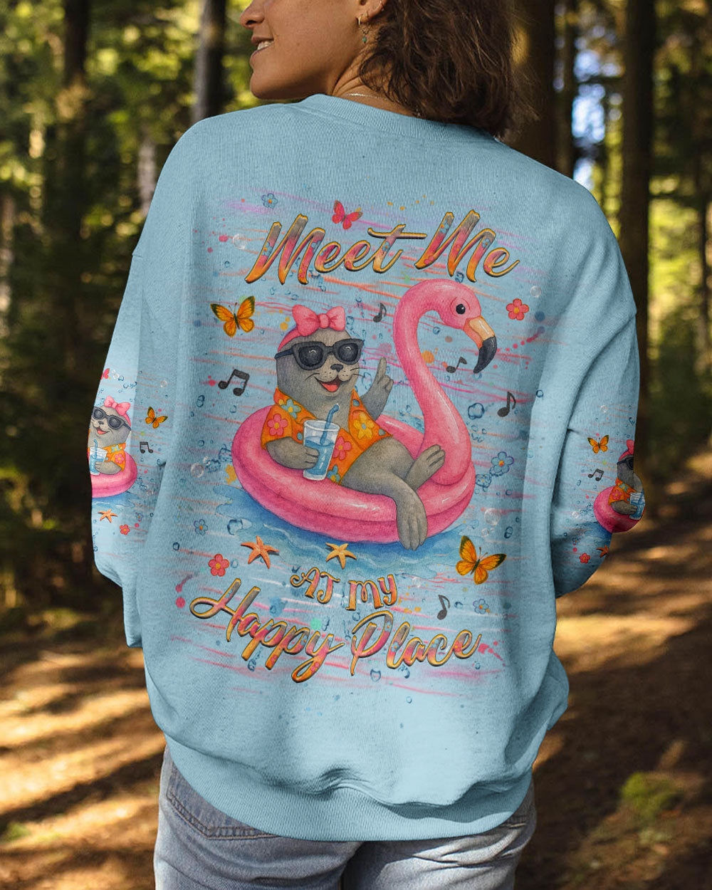 BLISSCORNERS MEET ME AT MY HAPPY PLACE SEAL ALL OVER PRINT
