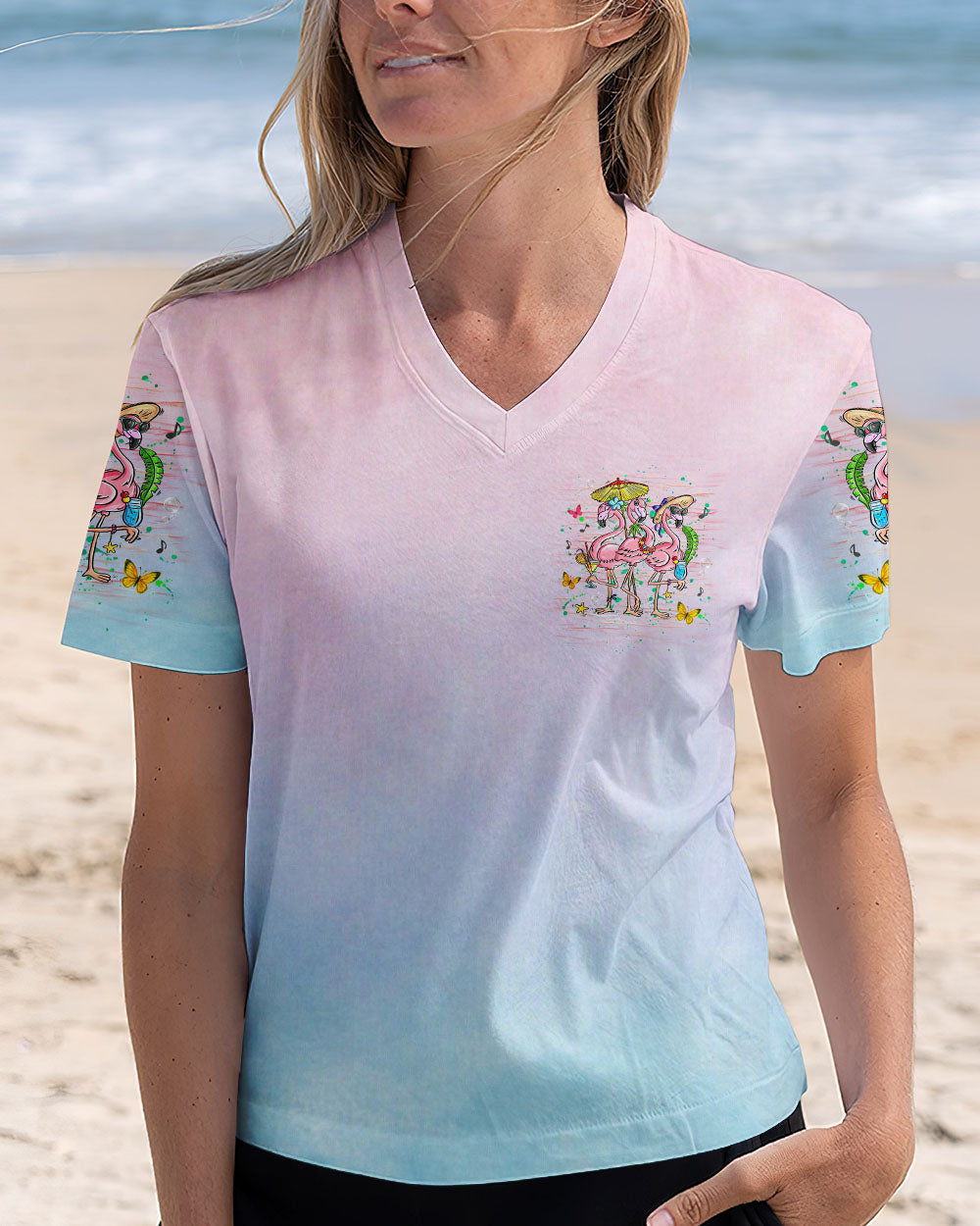 BLISSCORNERS OH SIP IT’S A GIRLS TRIP FLAMINGO ALL OVER PRINT