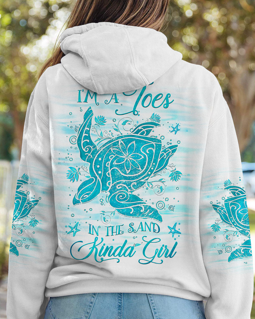 BLISSCORNERS I'M A TOES IN THE SAND KINDA GIRL TURTLE ALL OVER PRINT