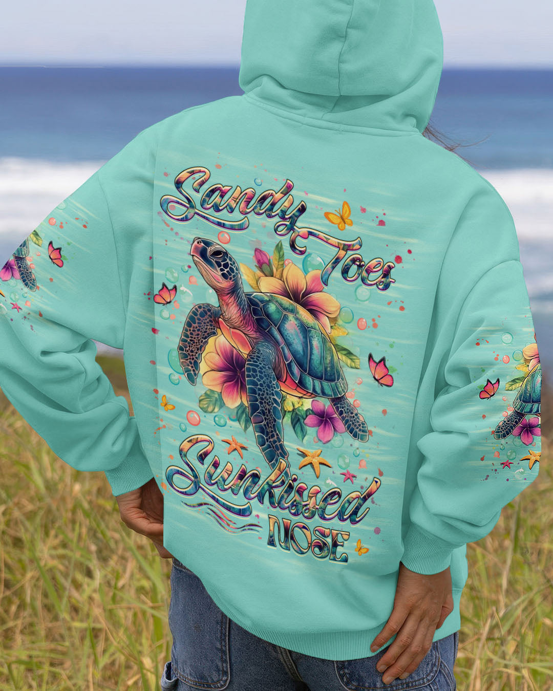 BLISSCORNERS SANDY TOES SUNKISSED NOSE TURTLE ALL OVER PRINT