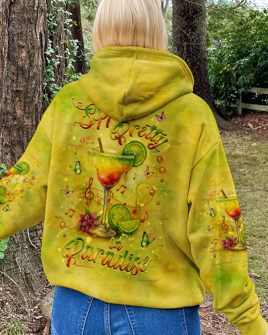 BLISSCORNERS SIPPIN’ PRETTY IN PARADISE ALL OVER PRINT