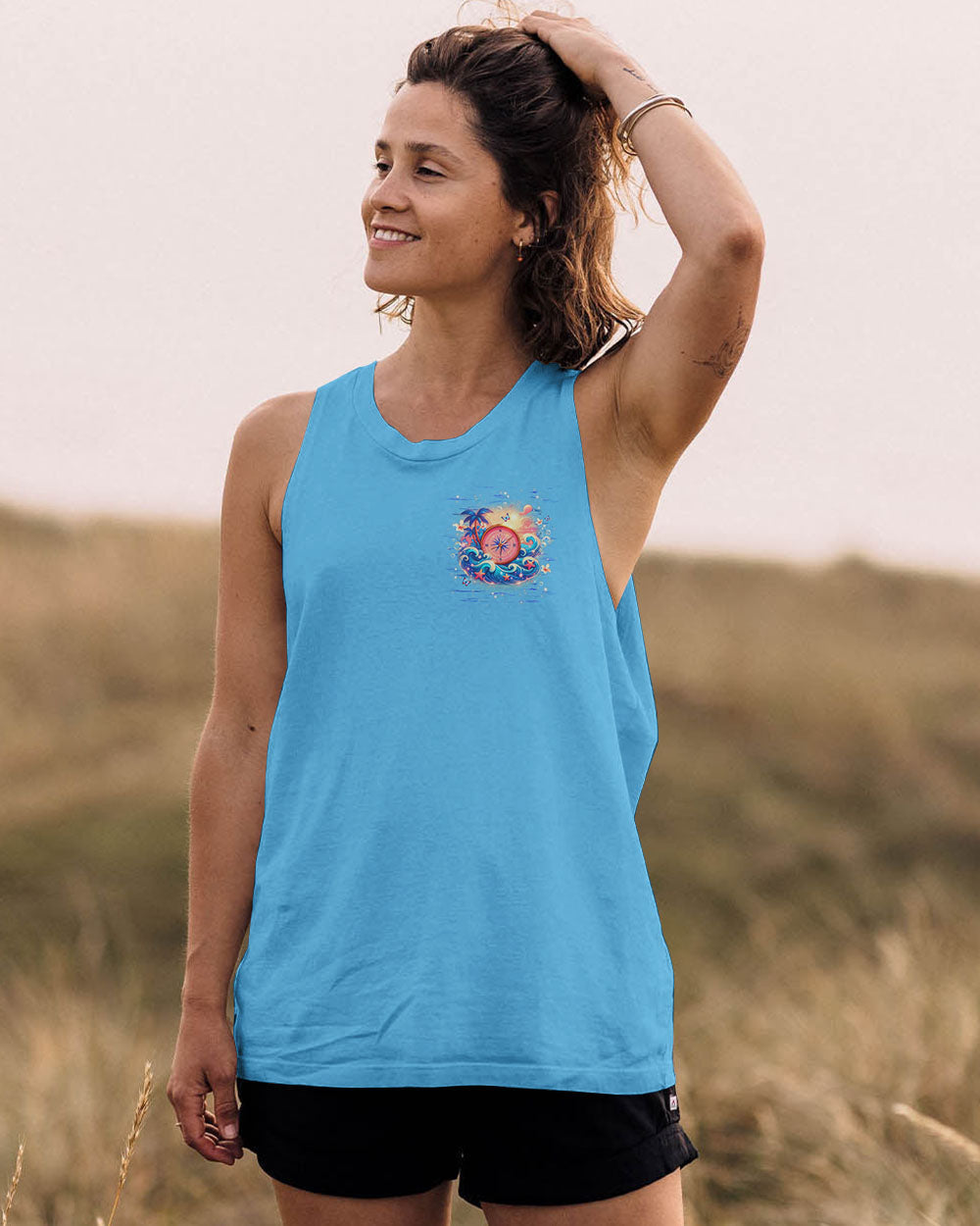 BLISSCORNERS SMELL THE SEA FEEL THE BREEZE COMPASS ALL OVER PRINT