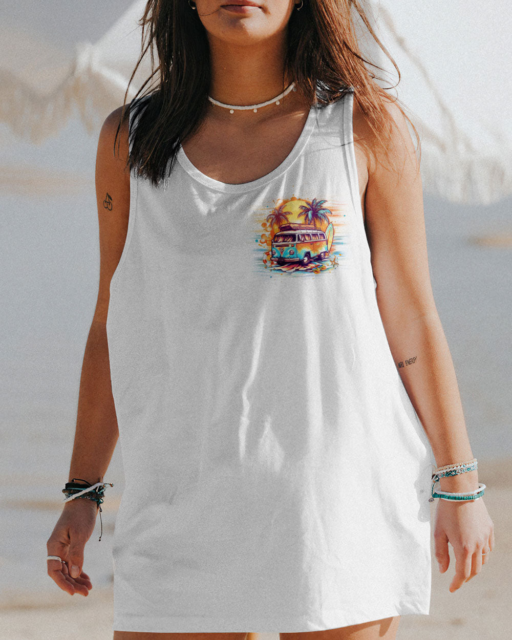 BLISSCORNERS SAND UNDER MY FEET WIND IN MY HAIR ALL OVER PRINT