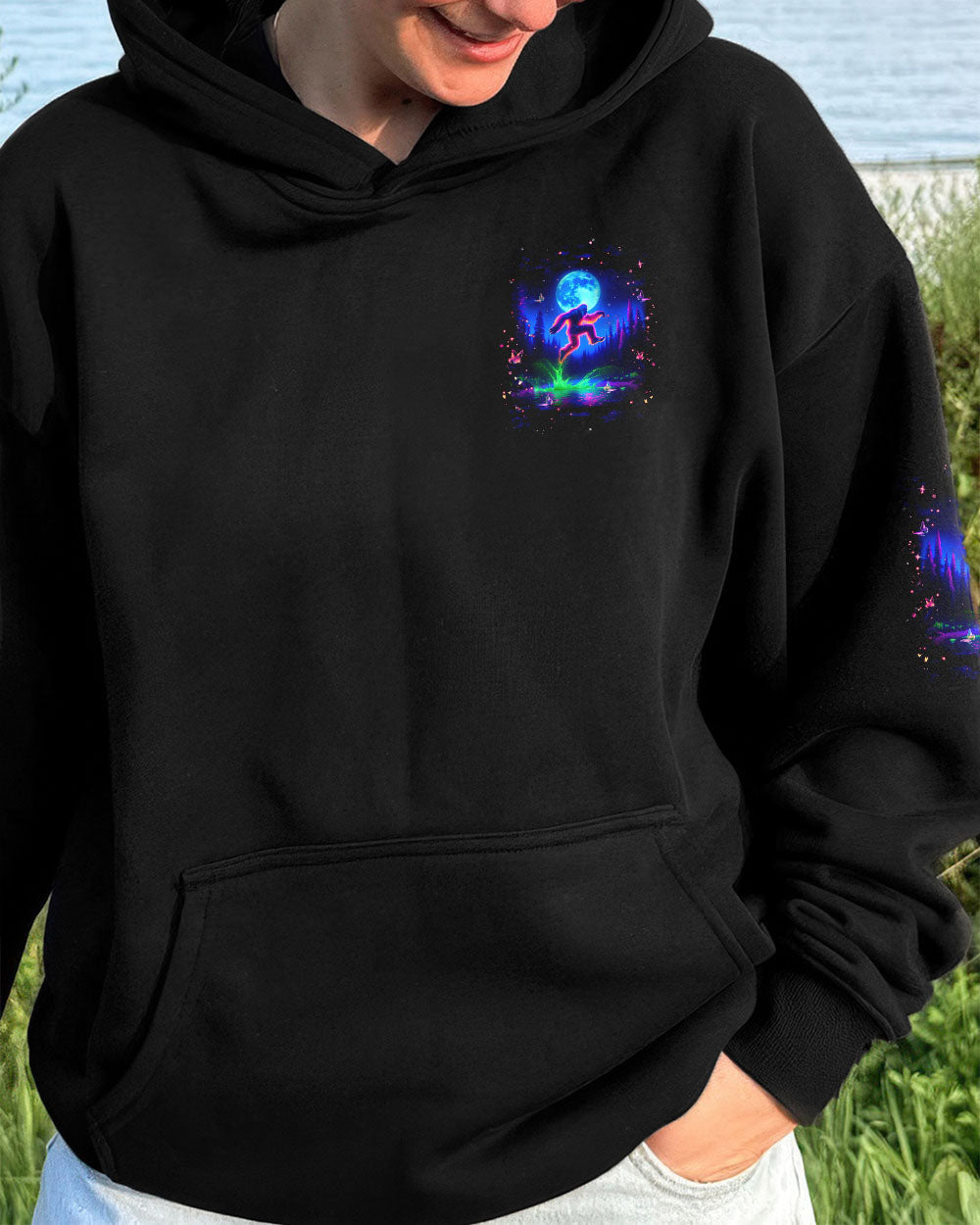 BLISSCORNERS AND INTO THE FOREST I GO BIGFOOT ALL OVER PRINT