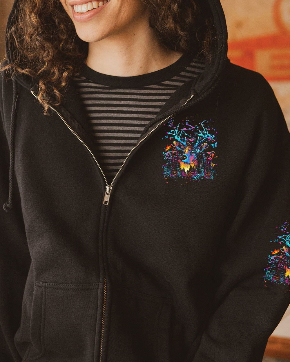 BLISSCORNERS AND INTO THE FOREST I GO DEER ALL OVER PRINT