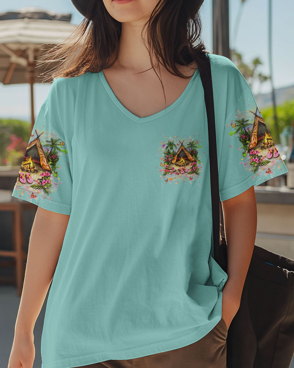 BLISSCORNERS I'M A FLIP FLOPS AND CAMPING KINDA GIRL ALL OVER PRINT