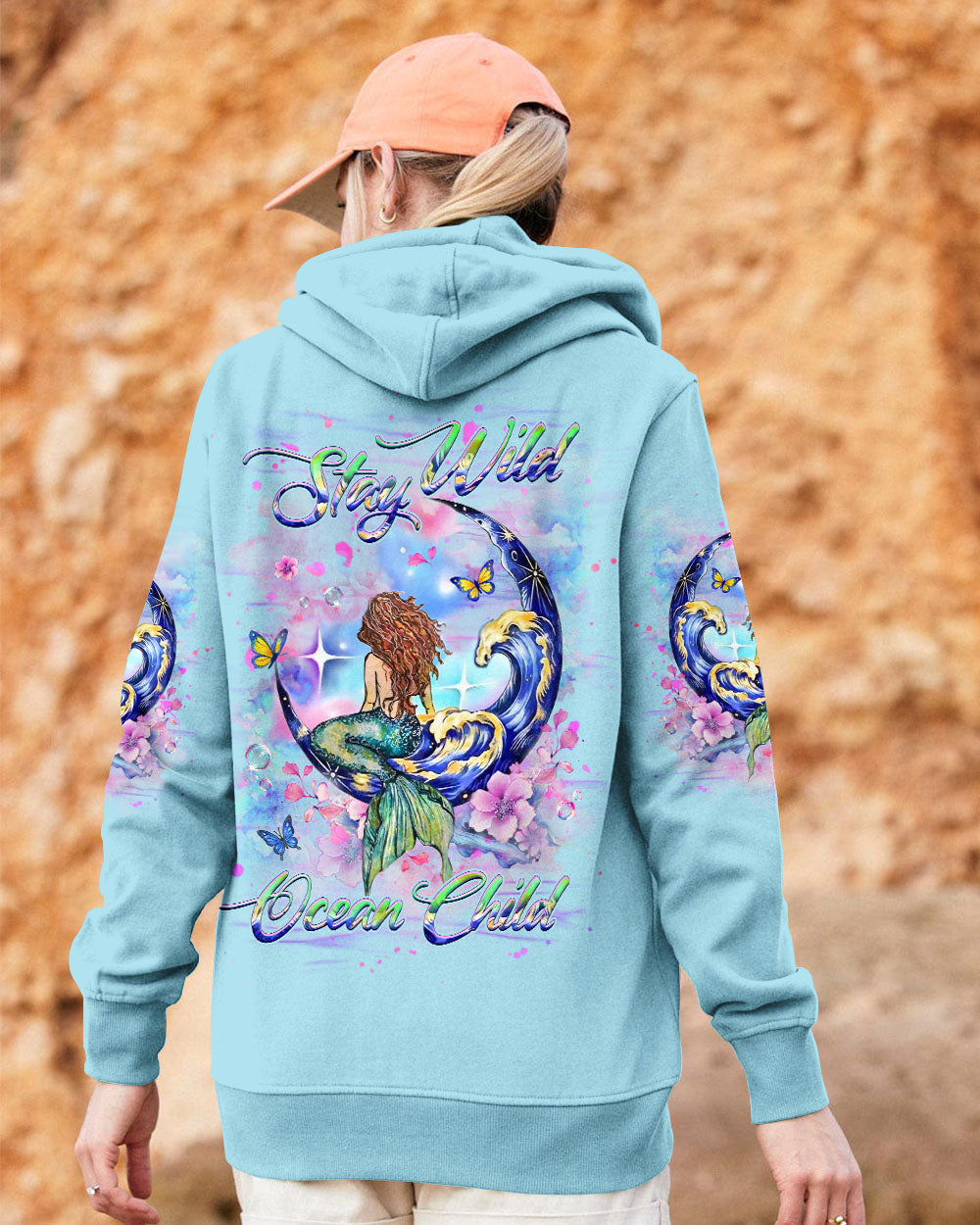 BLISSCORNERS STAY WILD OCEAN CHILD MERMAID ALL OVER PRINT