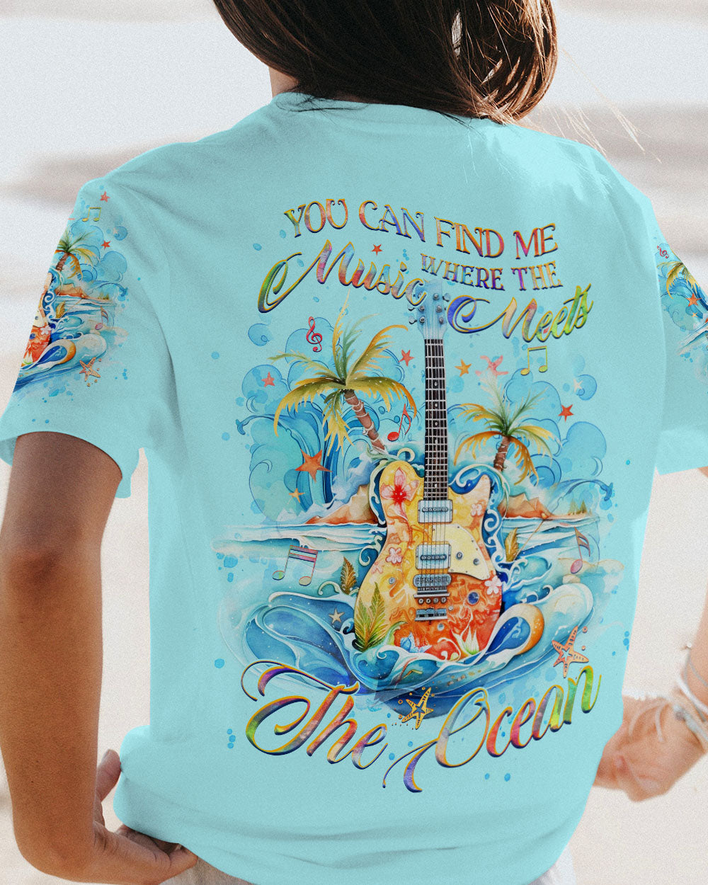 BLISSCORNERS YOU CAN FIND ME WHERE THE MUSIC ALL OVER PRINT
