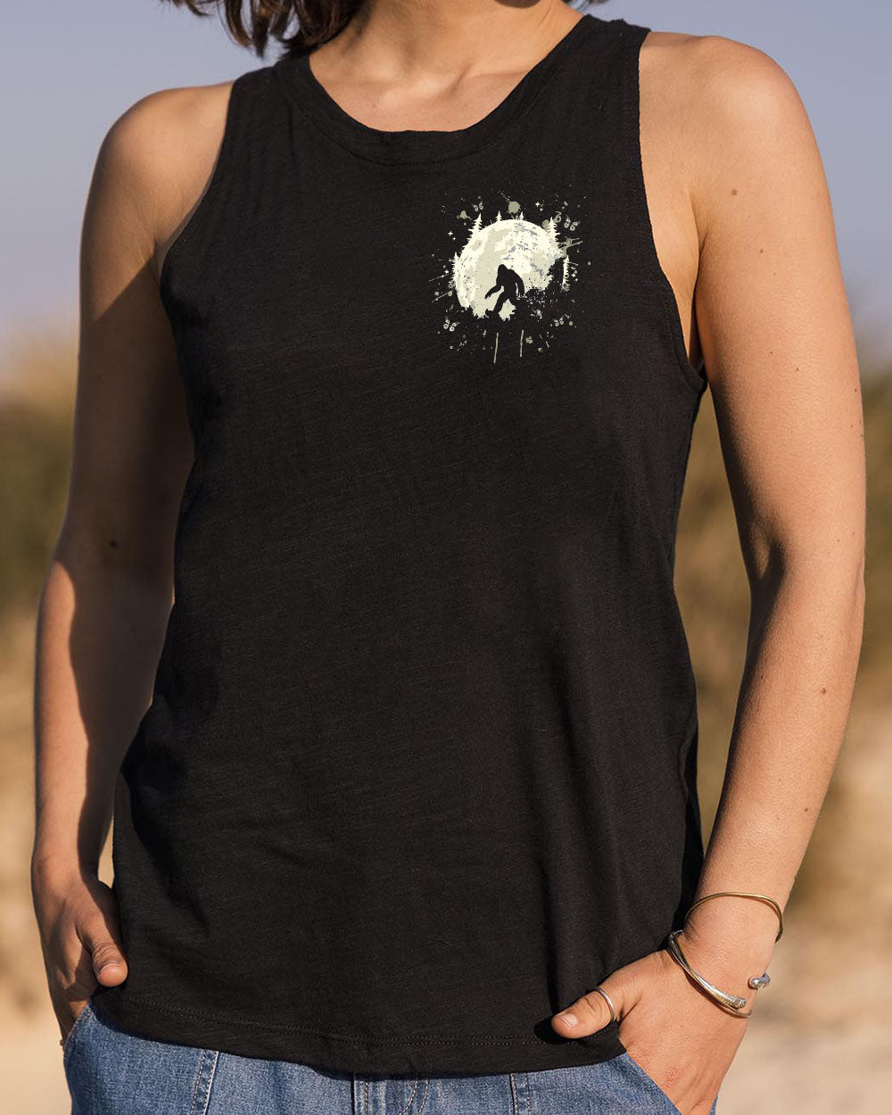 BLISSCORNERS NOT ALL WHO WANDER ARE LOST BIGFOOT COMPASS ALL OVER PRINT