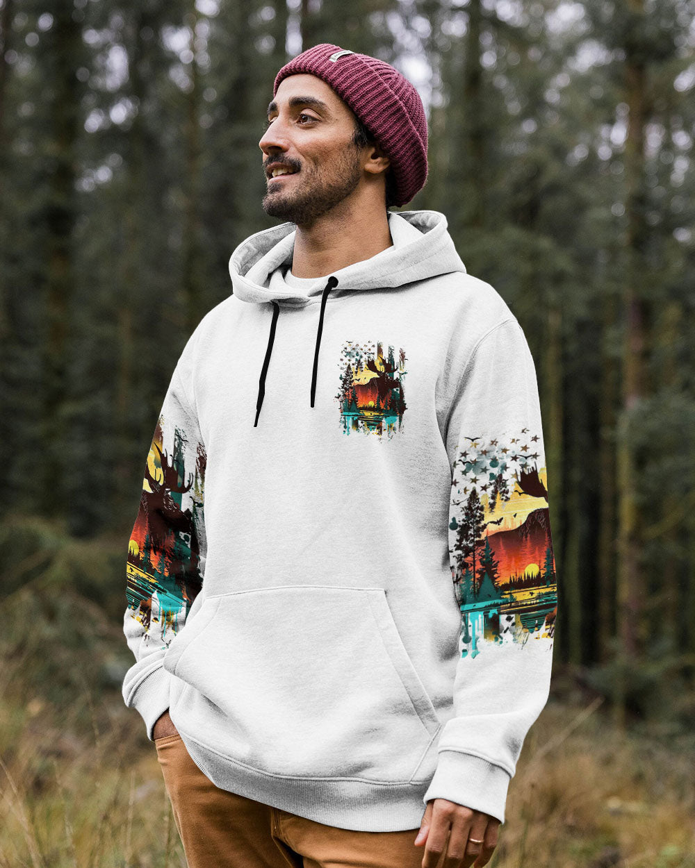 BLISSCORNERS THE CLOSER I GET TO NATURE HUNTING MOOSEALL OVER PRINT